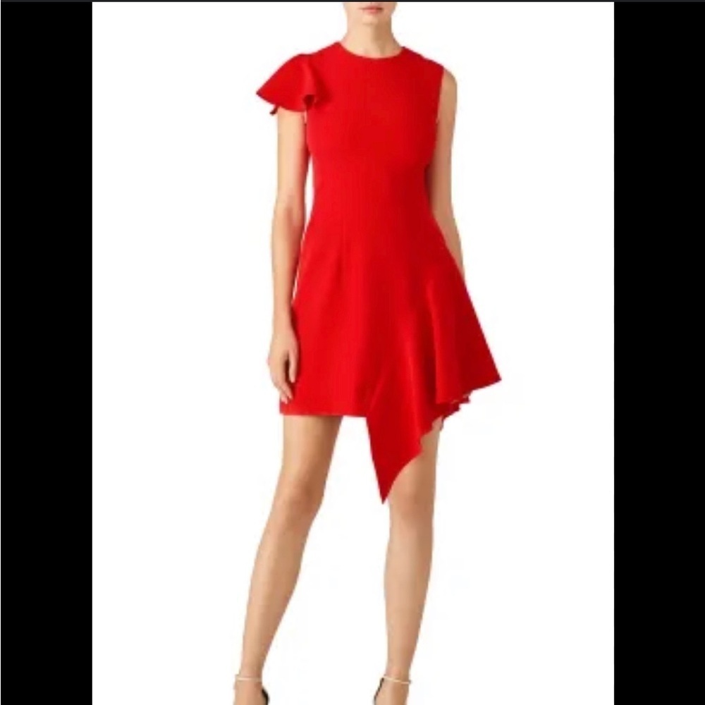 Milly of New York Vibrant Red Asymmetrical Dress